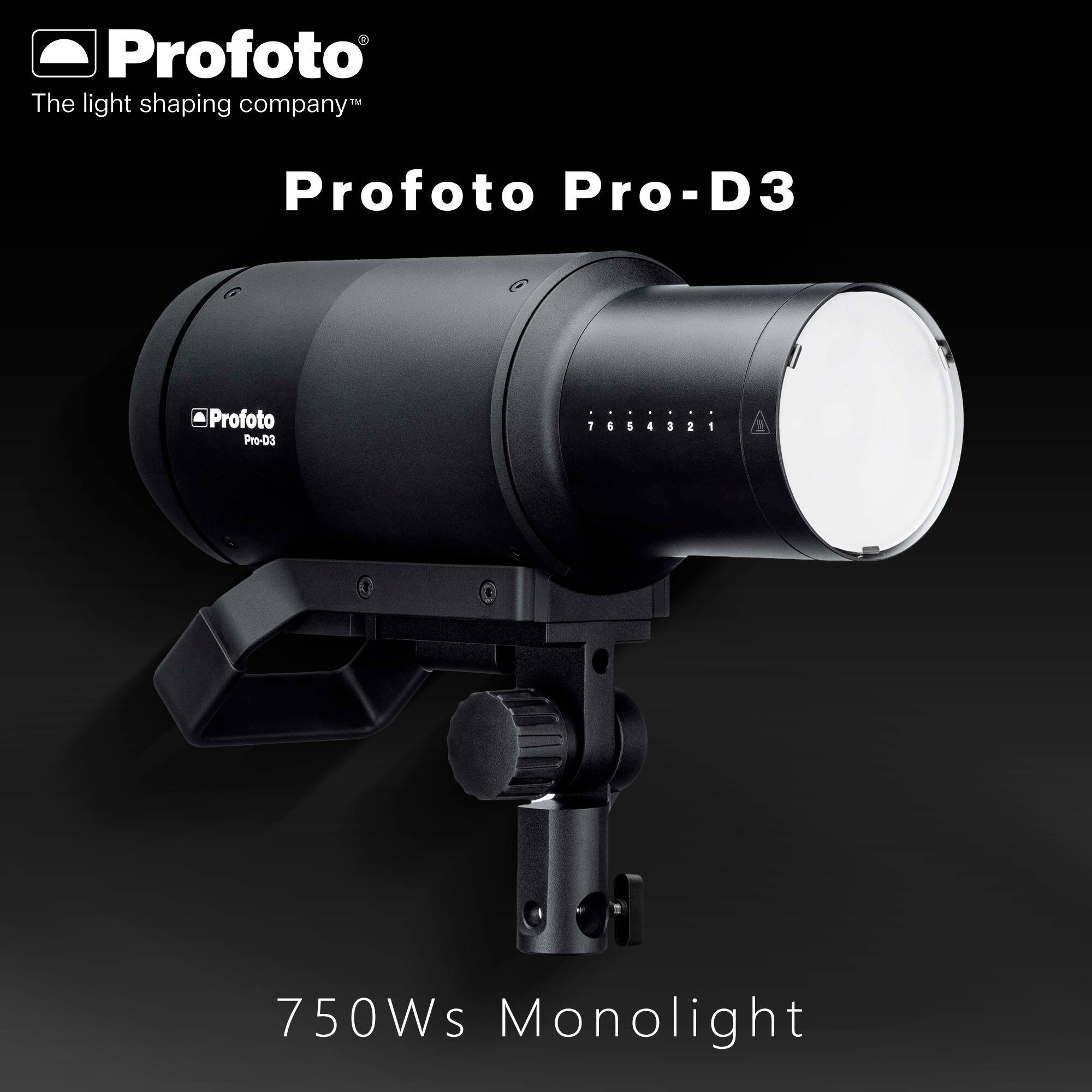 Profoto  
The light shaping company™  
Profoto Pro-D3  
750Ws Monolight