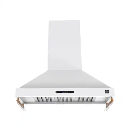 Front. Forno Appliances - Venezia 48 in. Wall-Mounted Externally Vented Range Hood - White.