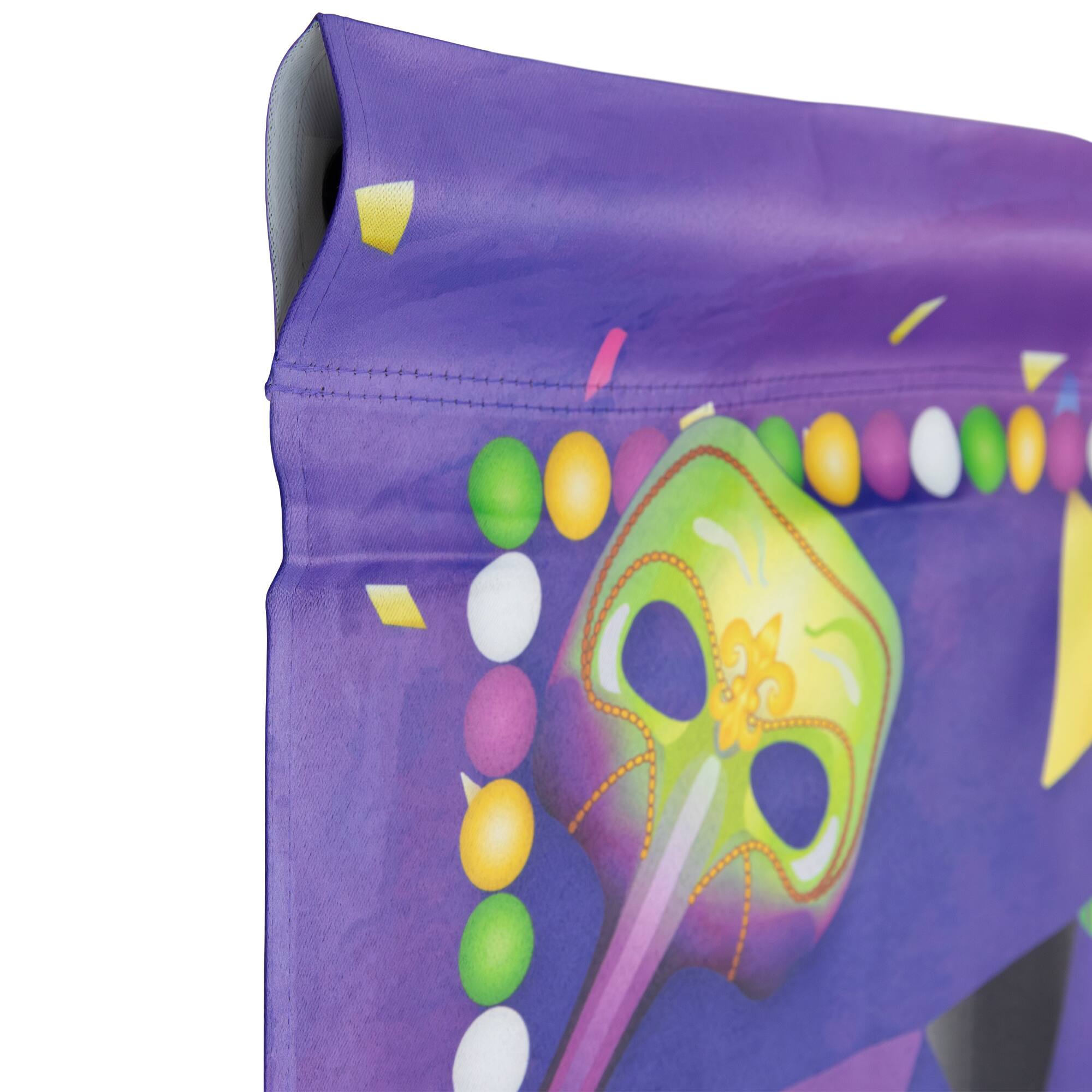 Alt View 6. Northlight - Carnival Masks and Drums "Mardi Gras" Outdoor Flag - 40" x 28" - Purple.