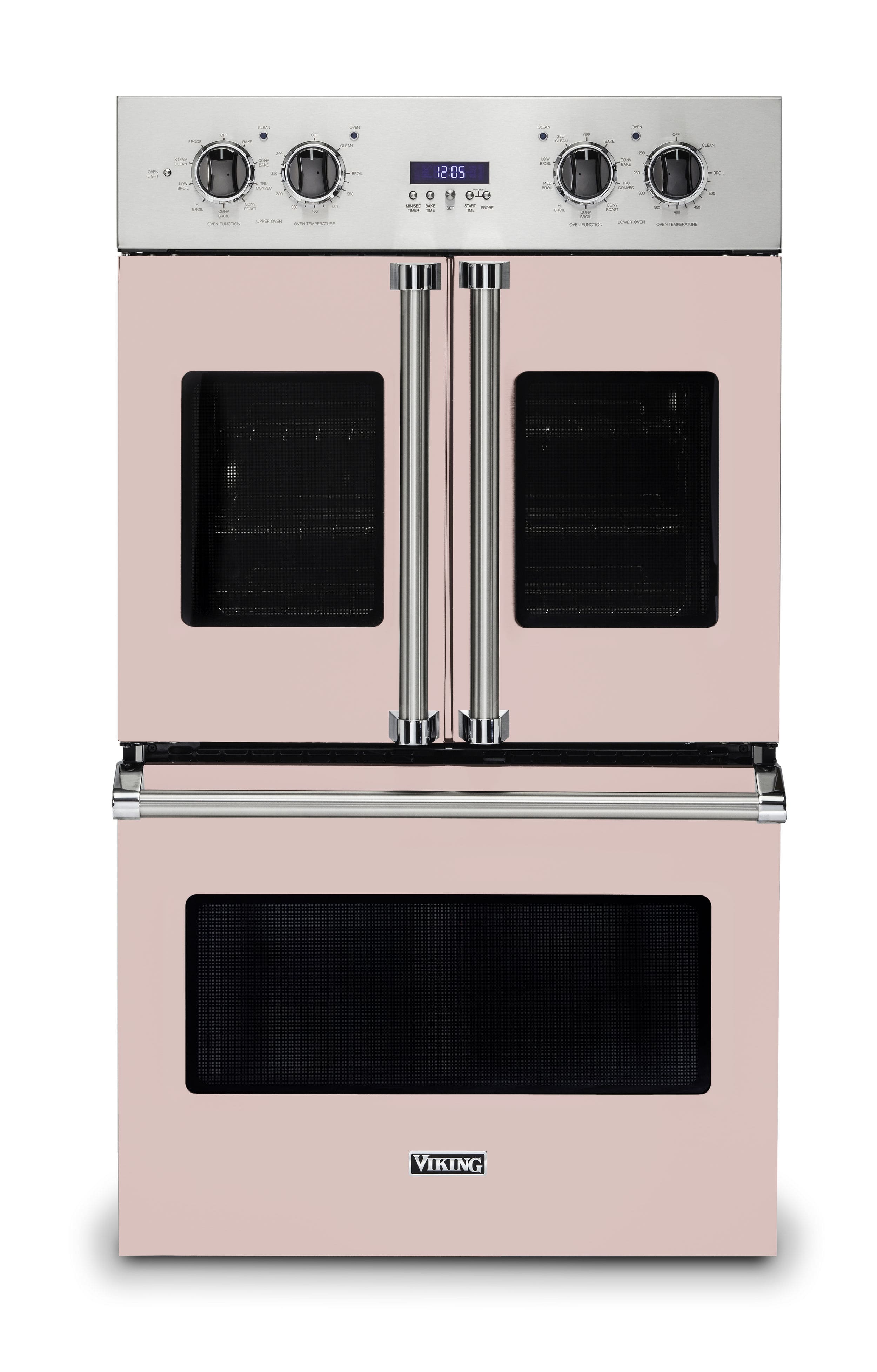Viking - 30" 7 Series French Door Double Built-In Electric Thermal Convection Oven - Blush