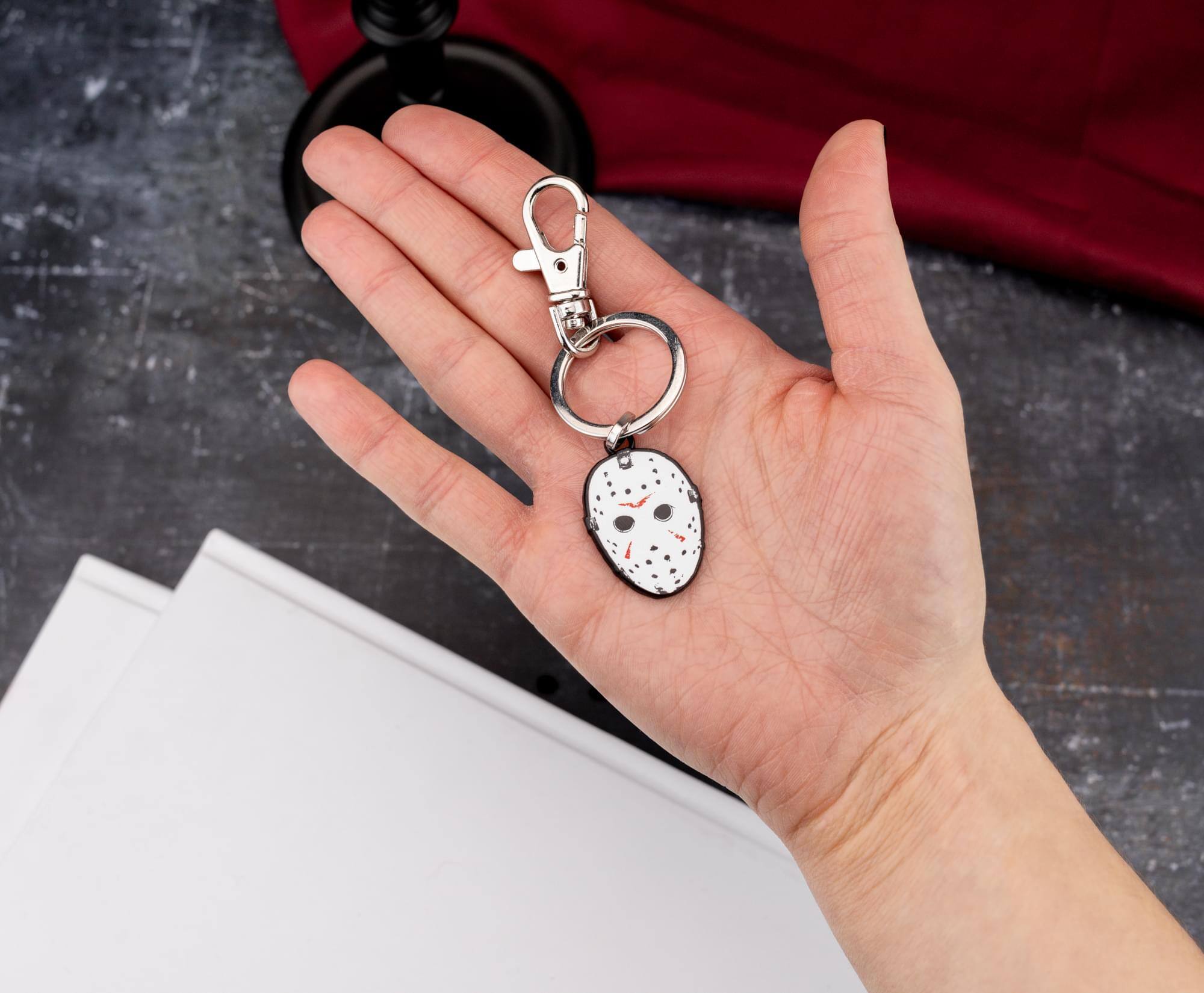 Alt View 5. SalesOne LLC - Friday The 13th Jason Voorhees Hockey Mask Enamel Keychain - Multi-Colored.