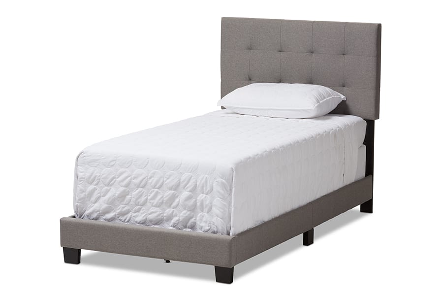 Baxton Studio - Brookfield Modern and Contemporary Fabric Bed - Gray