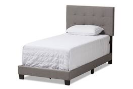 Baxton Studio - Brookfield Modern and Contemporary Fabric Bed - Gray