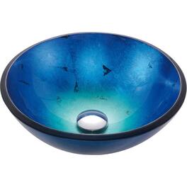 Round Tempered Glass Vessel Bathroom Sink
