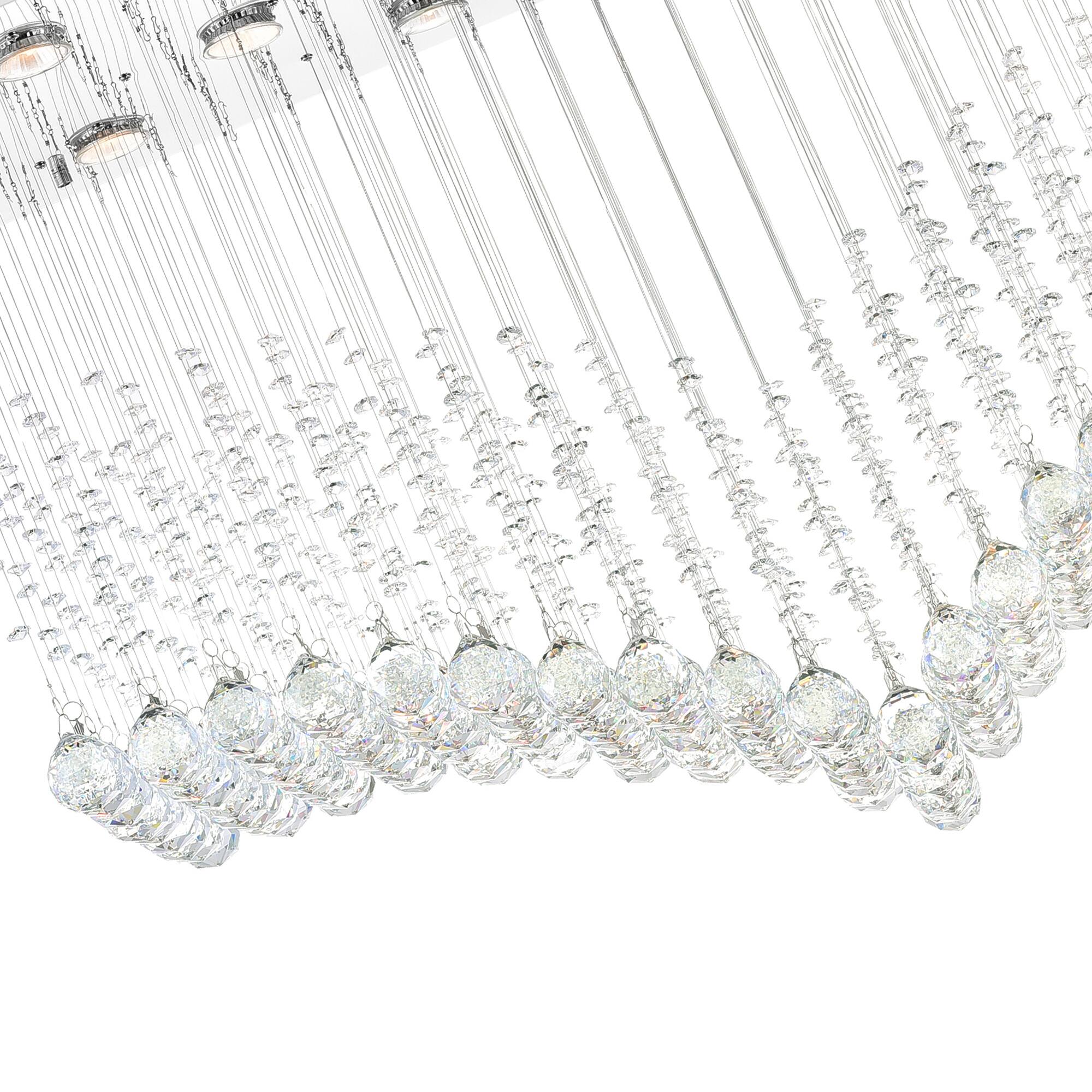 Back. CWI Lighting - Twinkle 11 Light Flush Mount With Chrome Finish - Chrome.