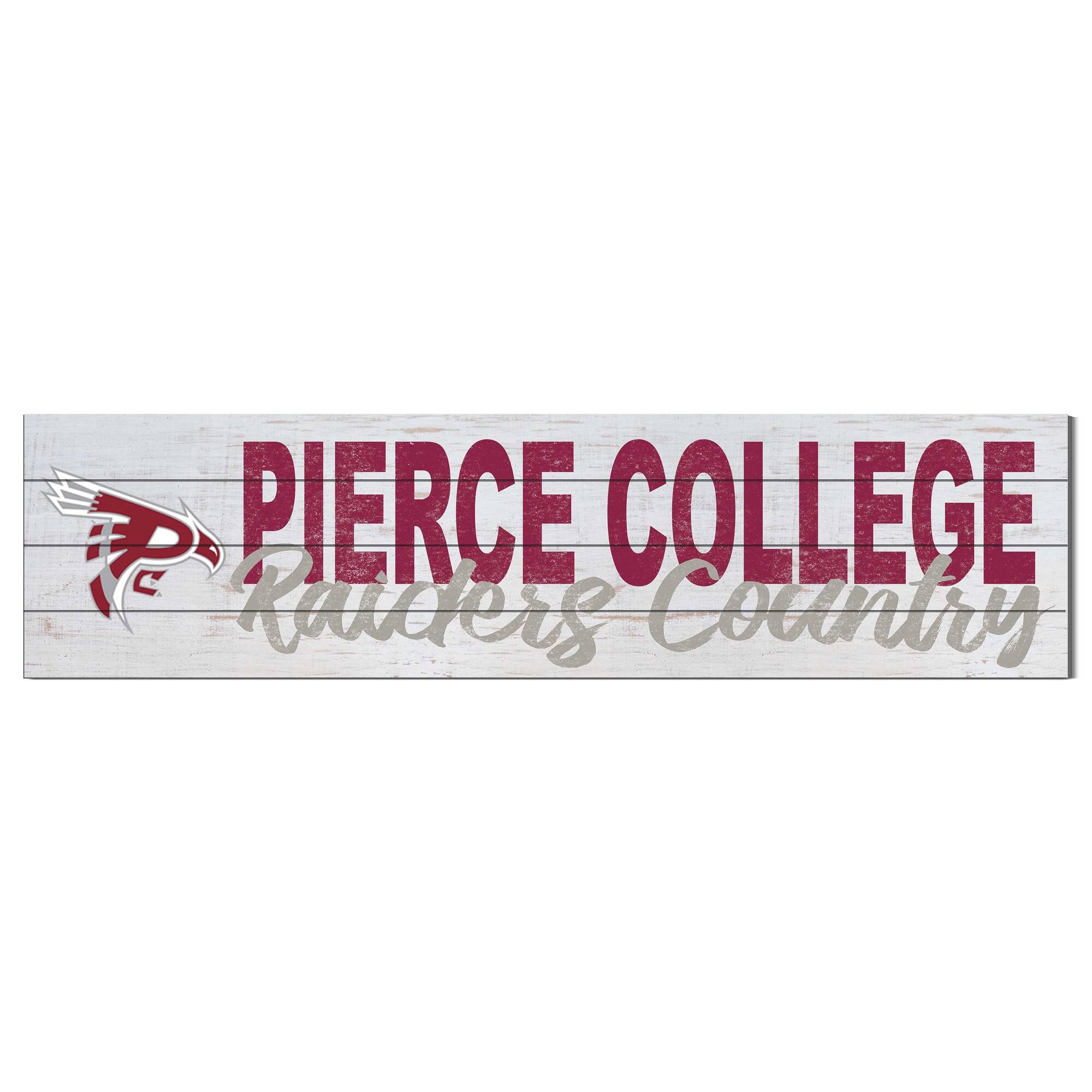 Pierce College Raiders 10'' x 40'' Logo Sign