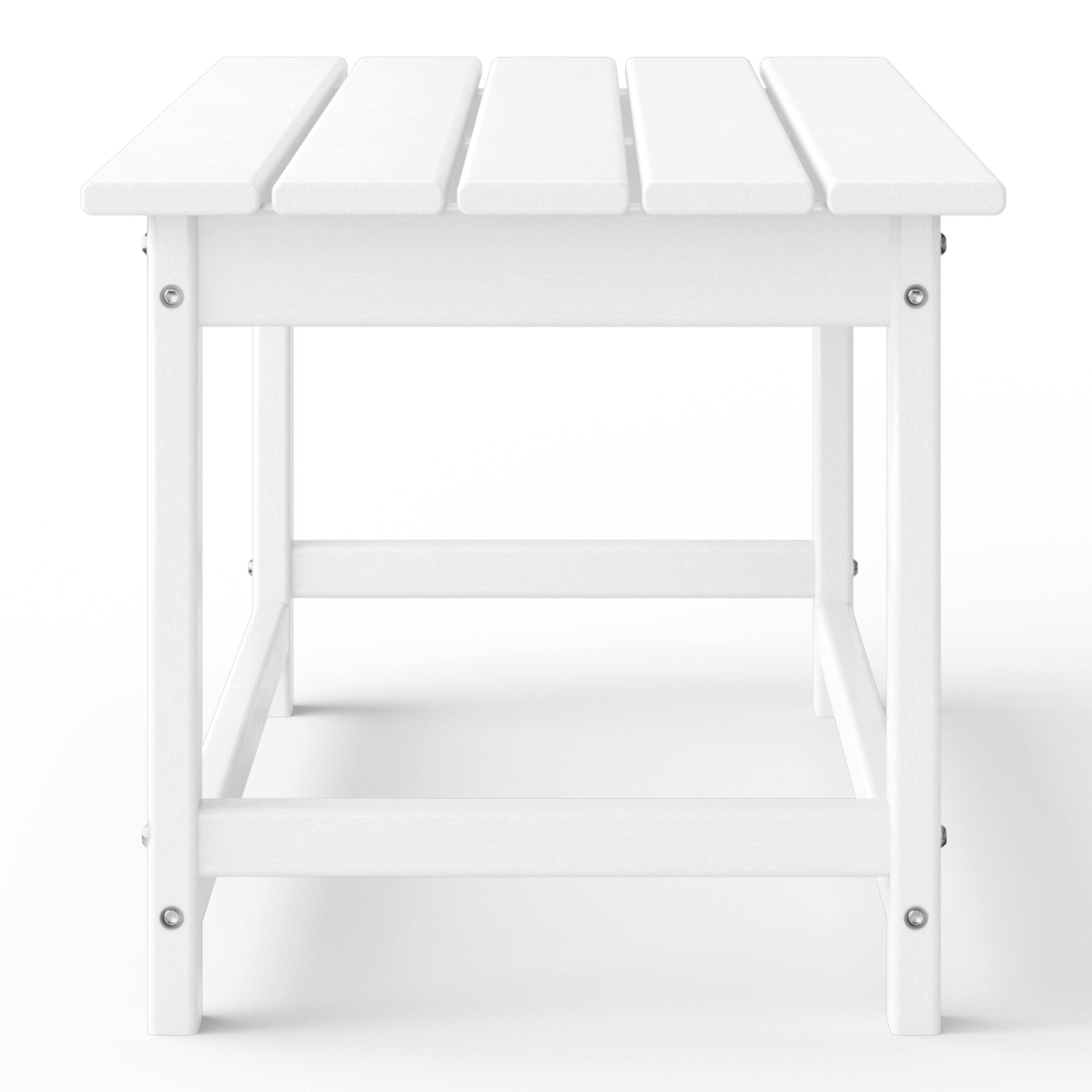 Alt View 1. WestinTrends - WestinTrends Malibu 35" length outdoor Coffee table for Adirondack chair - White.