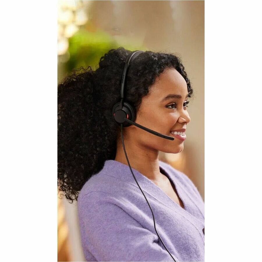 Alt View 1. Jabra - Jabra Engage 50 II Headset - Microsoft Teams Certification - Mono - USB Type A, USB Type C - Wired - 50 Hz to 20 kHz - Red.