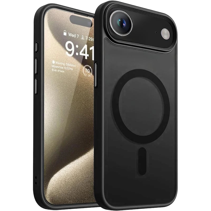 Entronix - Translucent Frosted Matte Case for iPhone 17 Air - Stylish Protection - Black
