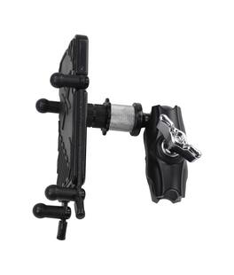 Gibraltar Hardware - Dual Adjust Smartphone Holder, Unlimited Angle Adjustment in Landscape or Portrait Mode - Black