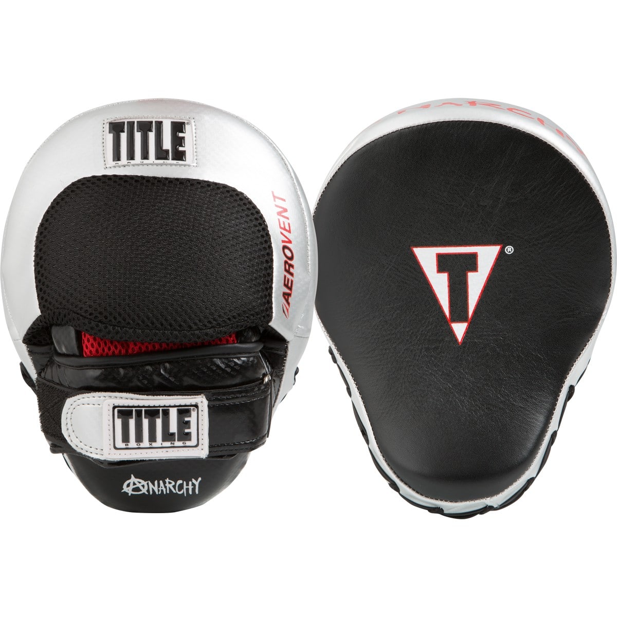 TITLE Boxing - Aerovent Anarchy Punch Mitts - Black/Silver