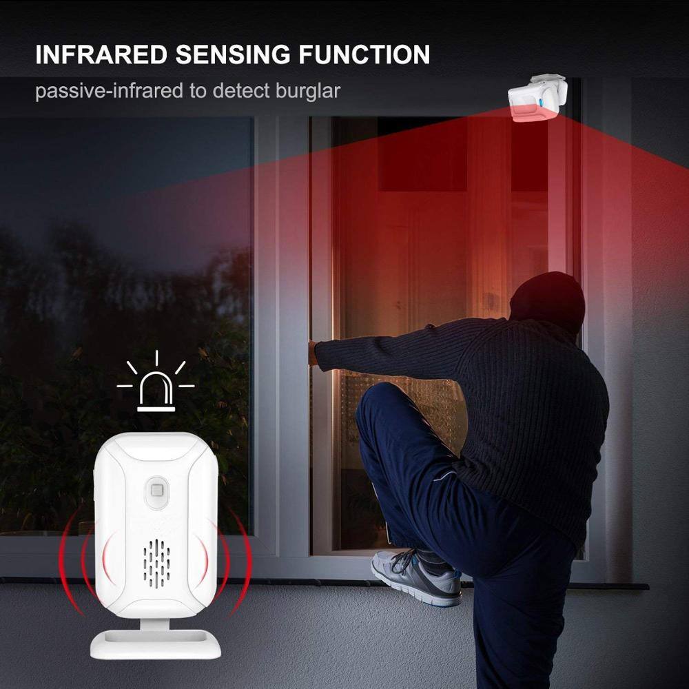 INFRARED SENSING FUNCTION  
passive-infrared to detect burglar