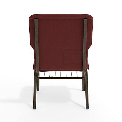 Alt View 7. Flash Furniture - Flash Furniture Advantage Church Chair, Maroon (EPCHT104) - Maroon Fabric/Gold Vein Frame.