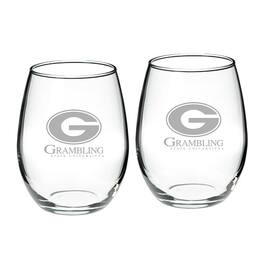 Jardine - Grambling Tigers 2-Piece 21oz. Stemless Wine Glass Set - Multicolor