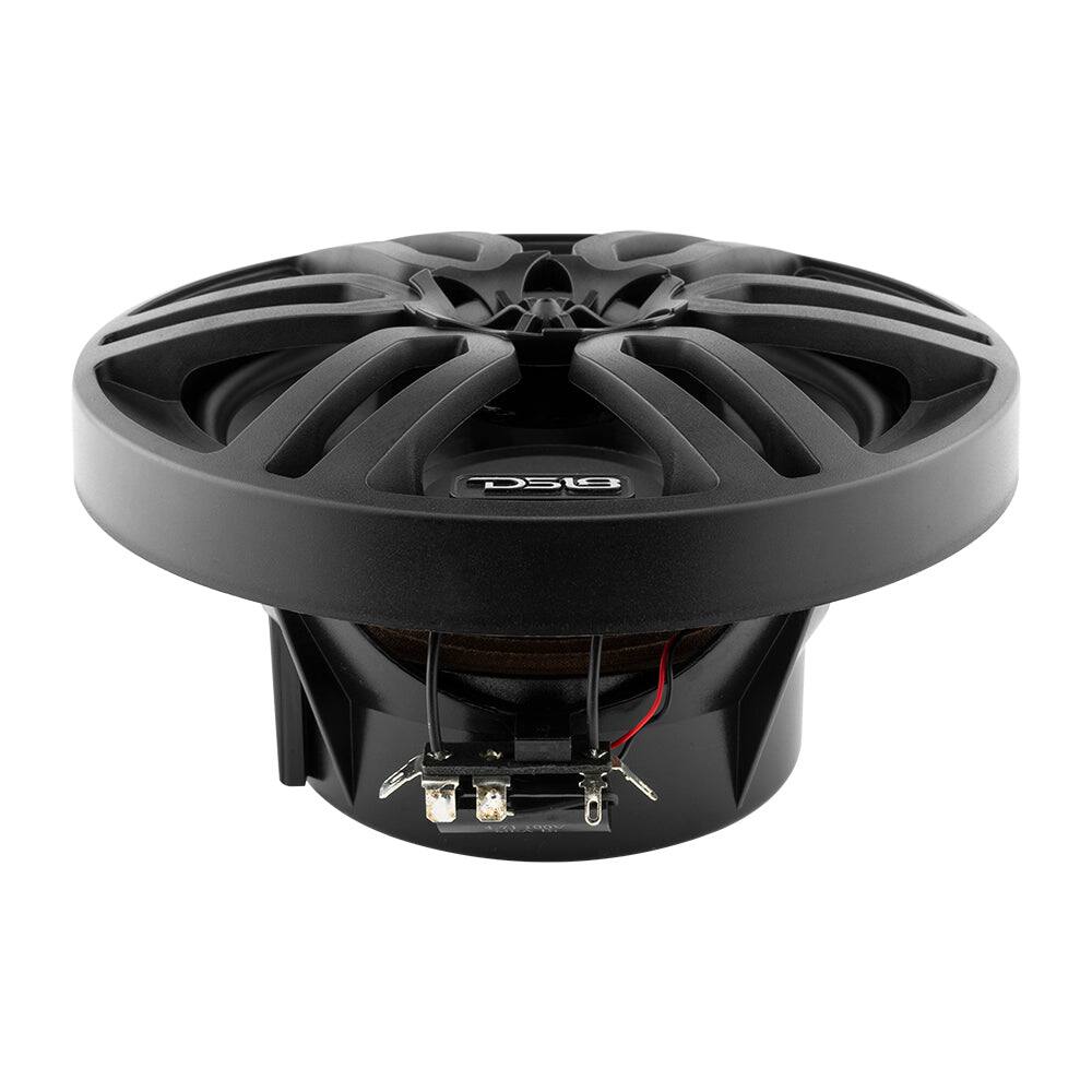 Angle. DS18 Audio - MP 6.5" 2-way Coaxial Speaker with Built-in Driver and Grille (Pair), 60W RMS 4-Ohm - Black.