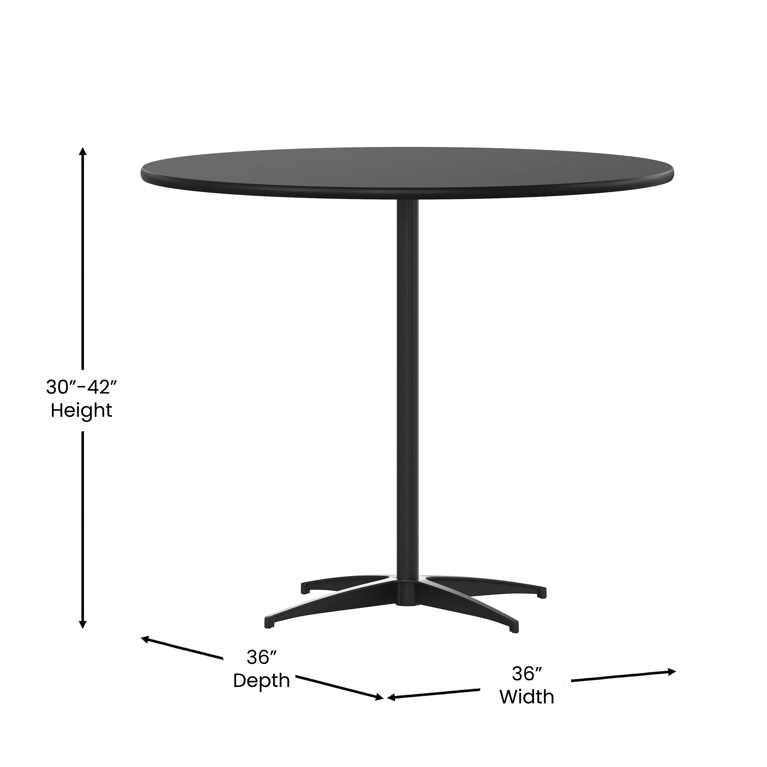 30"-42" Height  
36" Depth  
36" Width
