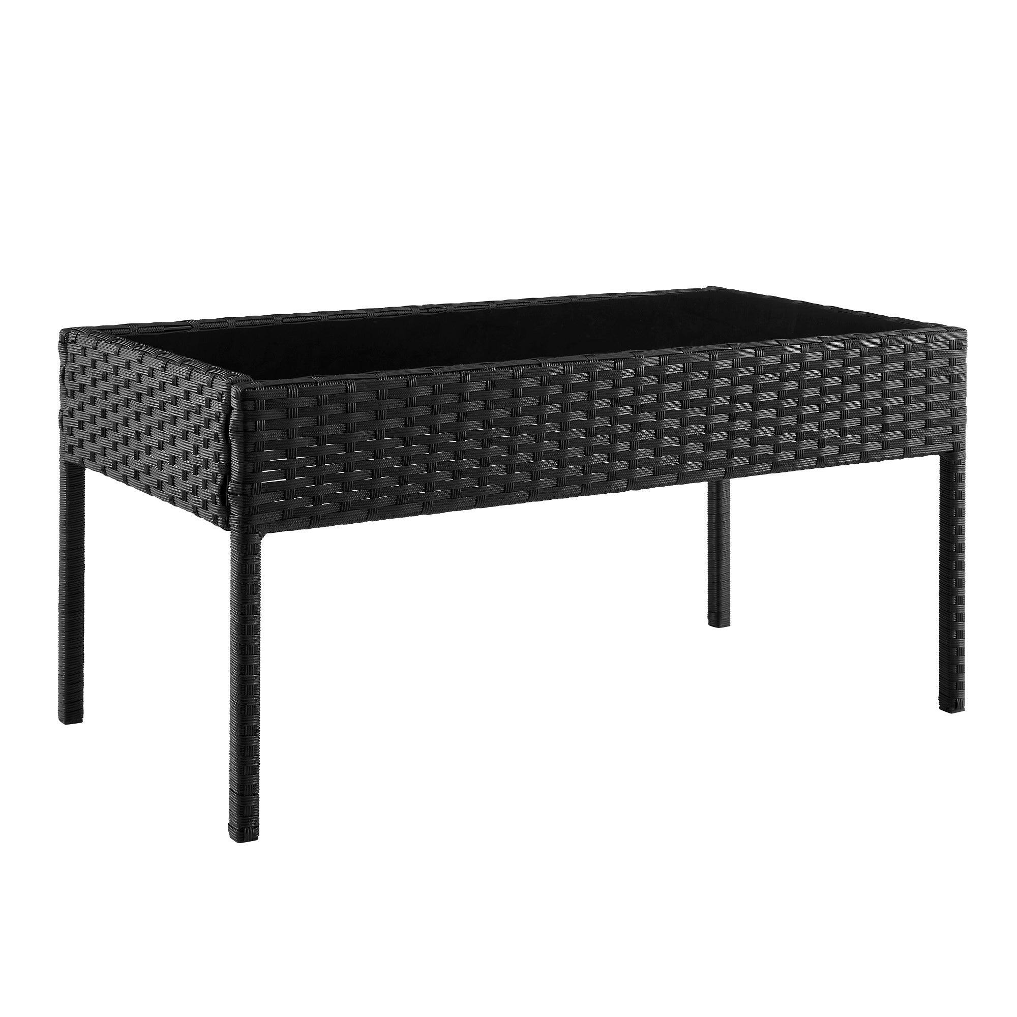 Alt View 3. Manhattan Comfort - Noli Modern 4-Piece Patio Conversation Set - Black and Gray.