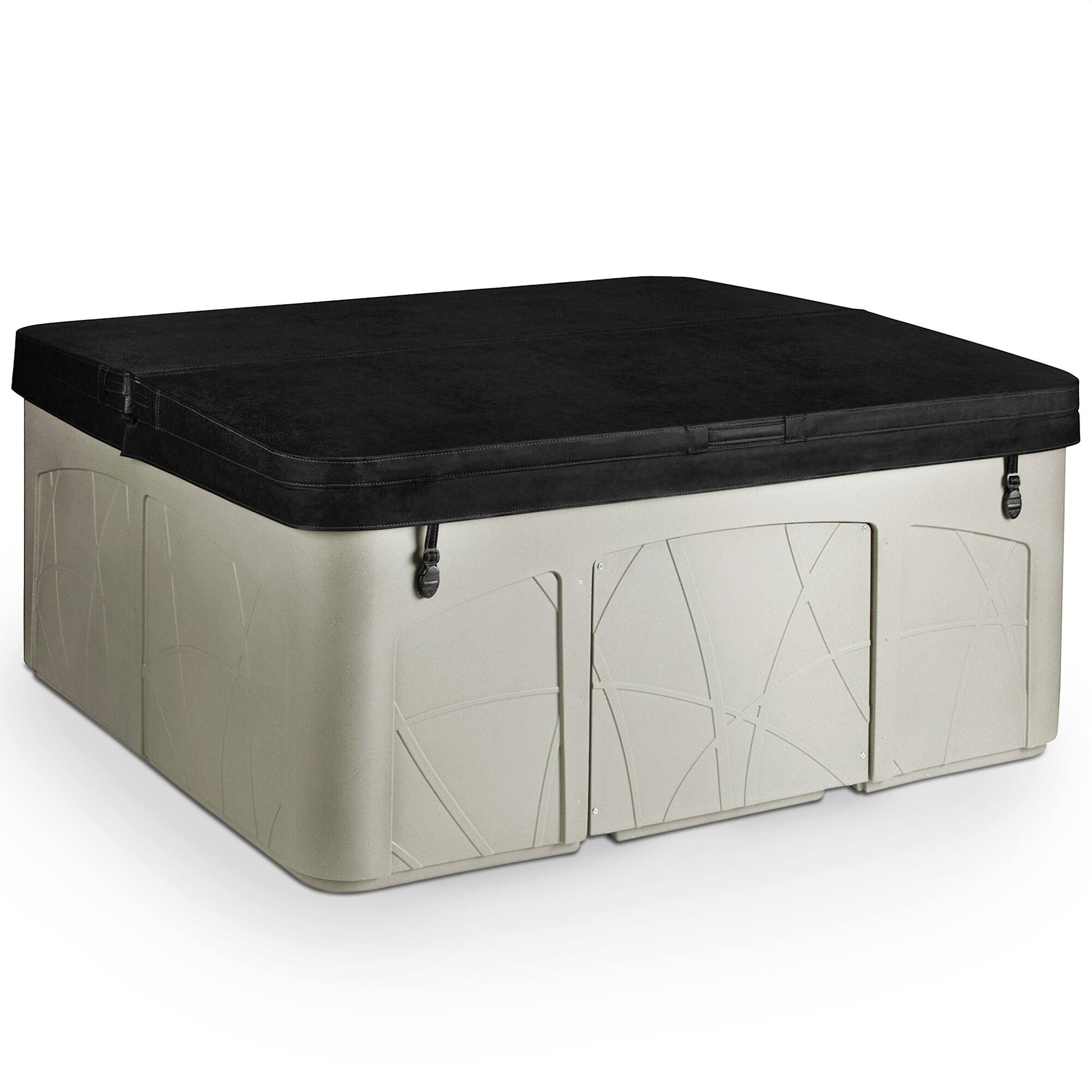 Front. Lifesmart - Lifesmart Spas 5 Person Plug and Play 28 Jet LED Outdoor Hot Tub, LS350DX, Sand - Sand.