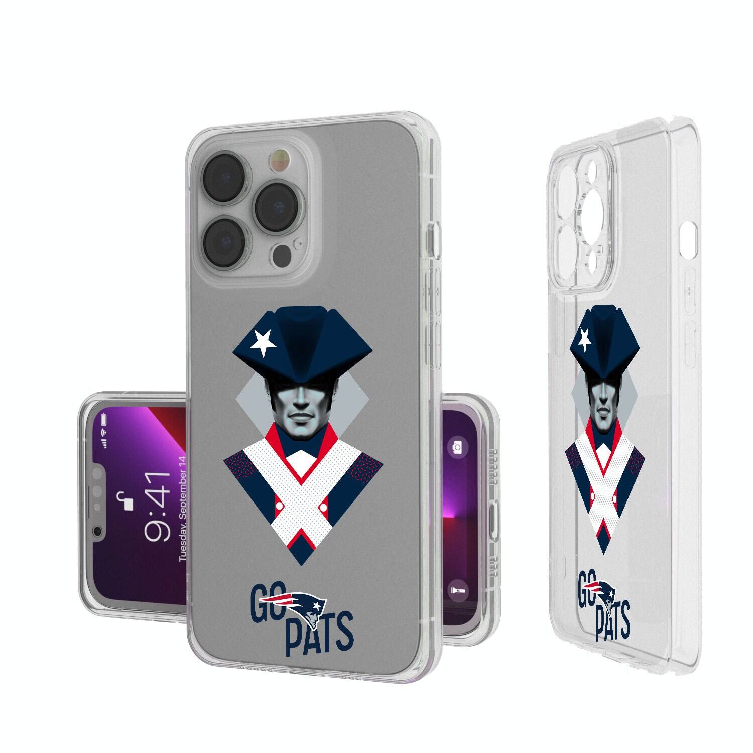 Keyscaper - NFL - New England Patriots - iPhone Clear Case - 14 Pro - Multicolor price history on PriceWatchPro
