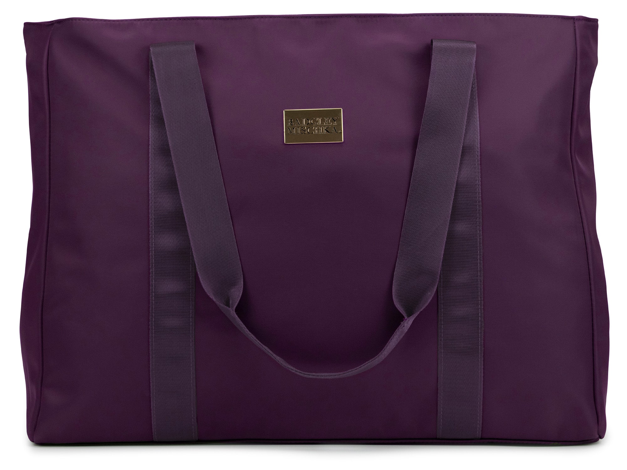 Badgley Mischka - Nylon Weekender Travel Tote Bag - Purple