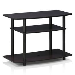 Furinno - Turn-N-Tube No Tools 3-Tier TV Stands - Dark Walnut