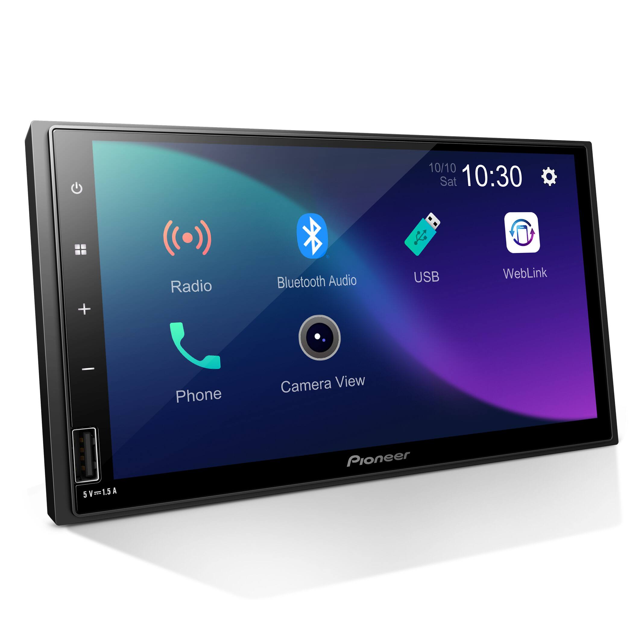10/10 Sat 10:30 + Radio Bluetooth Audio USB WebLink - Phone Camera View Pioneer 5V=1.5A