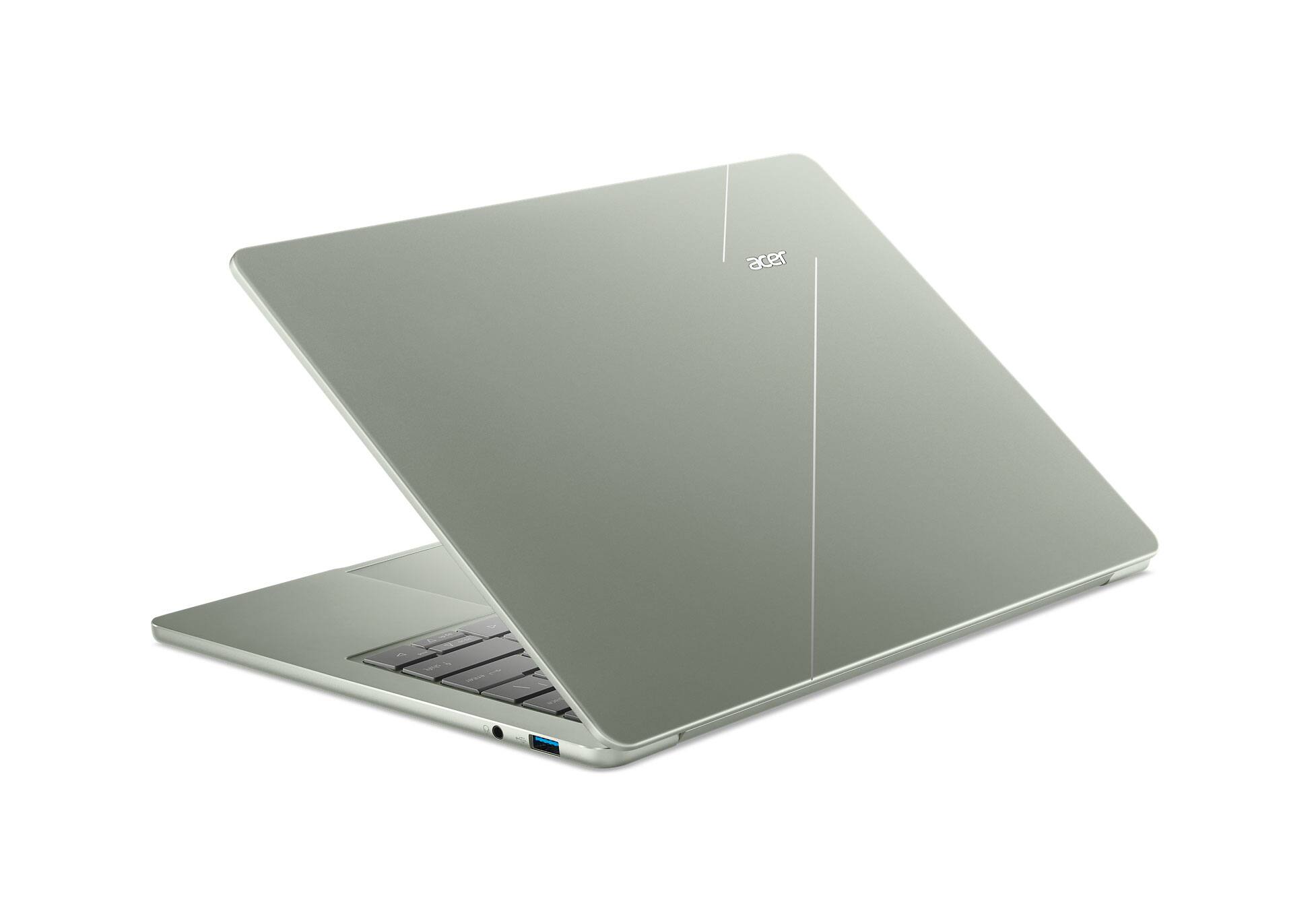Alt View 18. Acer - Swift Air 14 - 14"  WUXGA 120Hz Laptop - Intel Core 5 processor 320 2026 - 8GB Memory – 512GB Storage - Sage.