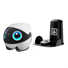 Enabot - EBO Air 2 Plus FamilyBot with 3K Res, AI Assistant, 2-Way Video, Smart Patrol, 32-GB SD Card, Charging Dock, AC Adapter - Lunar White