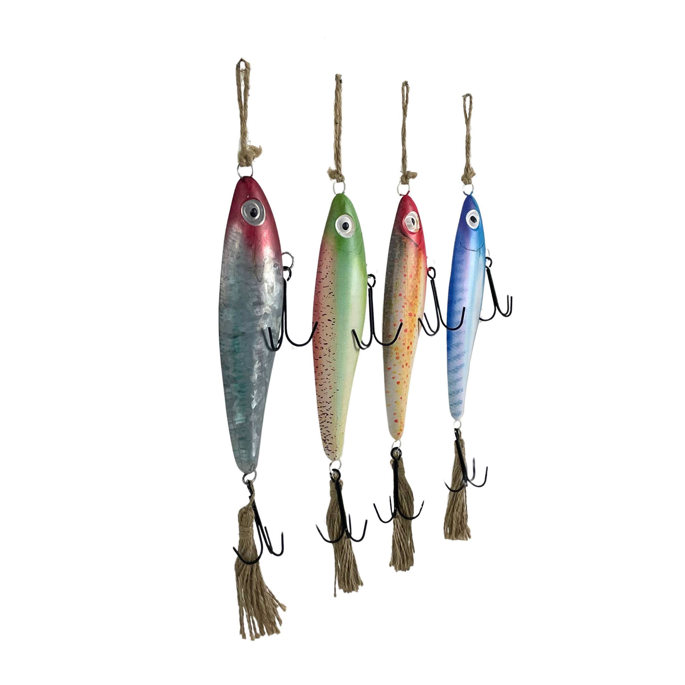 Alt View 2. Things2Die4 - Vintage Fishing Lure Wall Hangings – Set of 4, Multicolor Nautical Art - Multicolored.