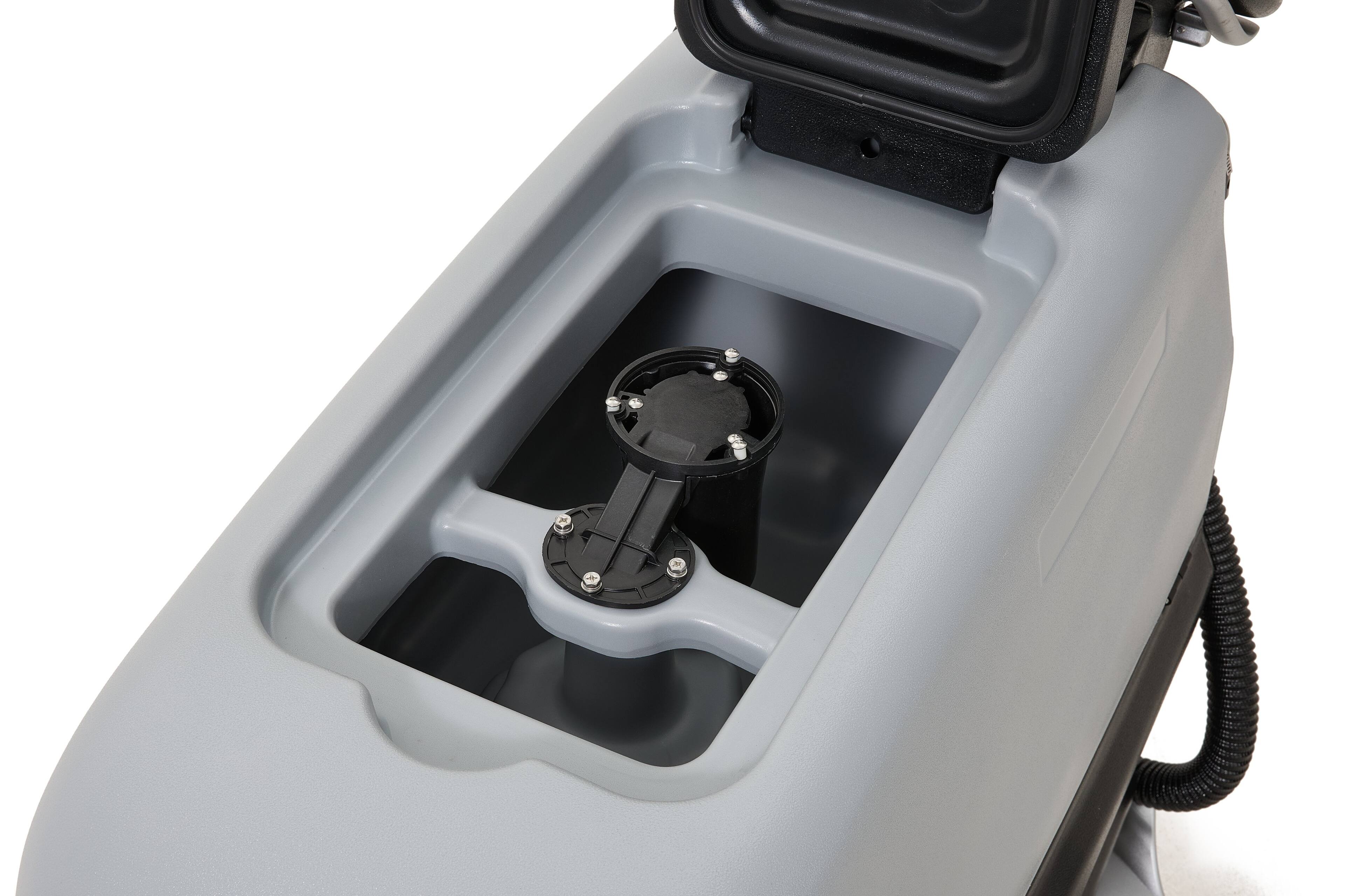Alt View 7. Dapper Supply - Battery Powered Self Propelled Floor Scrubber 20 Inch 4 Hour Runtime 2 Brushes 3 Pads 2 Year Warranty - Grey.