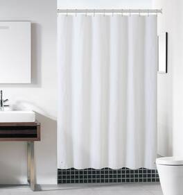 Kate Aurora - Hotel Heavy Duty 10 Gauge Vinyl Shower Curtain Liners - 72" x 72" Standard Shower Curtain Liner - White