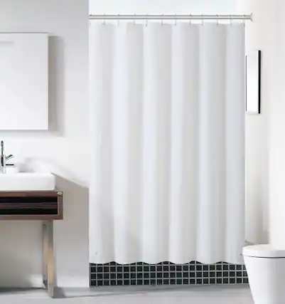 Front. Kate Aurora - Kate Aurora Hotel Heavy Duty 10 Gauge Vinyl Shower Curtain Liners - White 72" x 72" Standard Shower Curtain Liner - White.