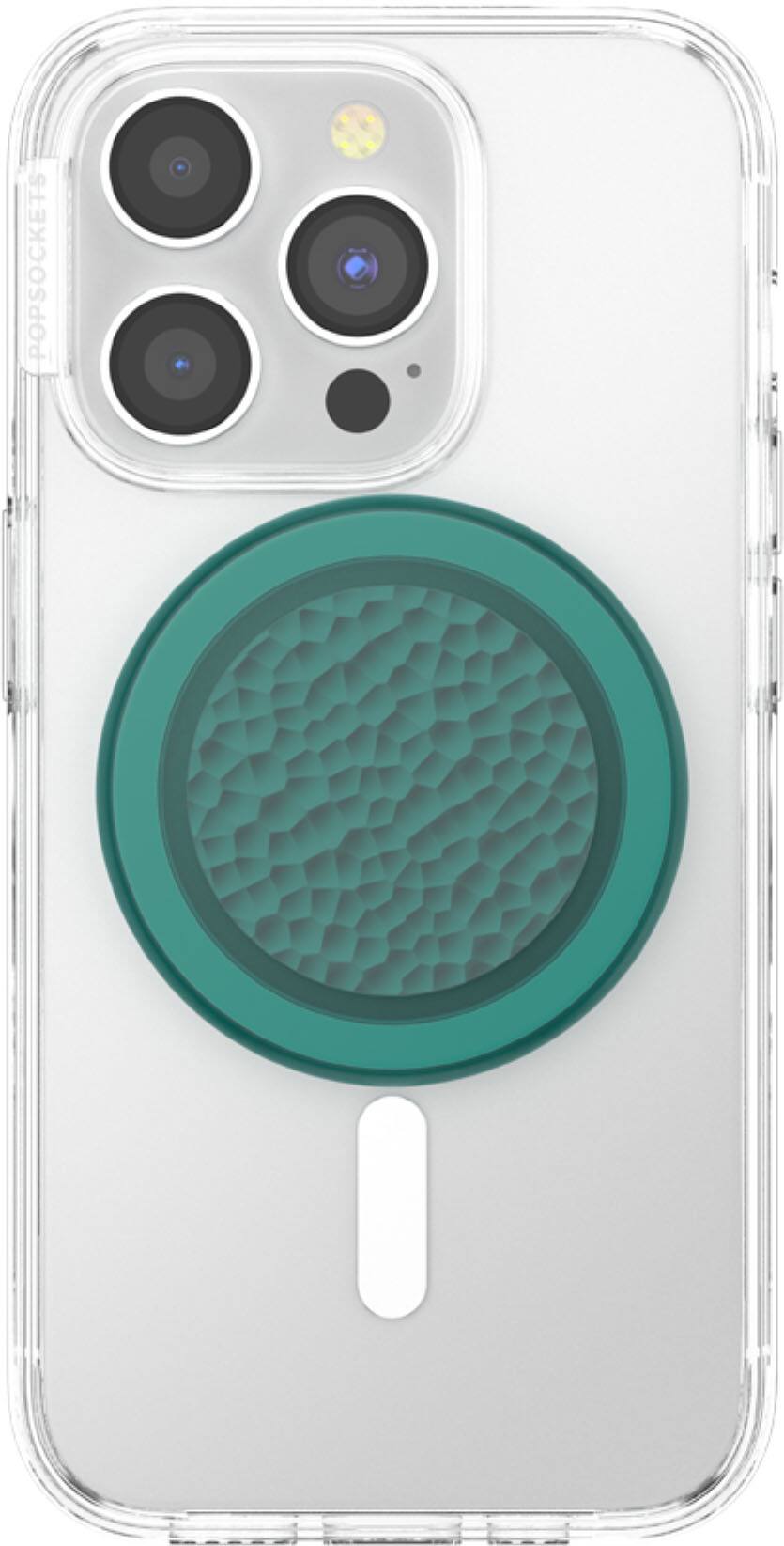 Alt View 1. PopSockets - MagSafe PopGrip Universal Magnetic Grip & Stand with Adapter Ring for Cell Phones - Hammered Fresh Pine.