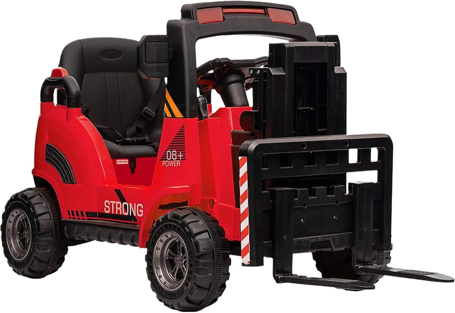 GARVEE - 12V Kids Ride On Forklift Car, Electric Ride On Construction Car Toy for Toddles With Remote Control, Low-Power Alarm - Red