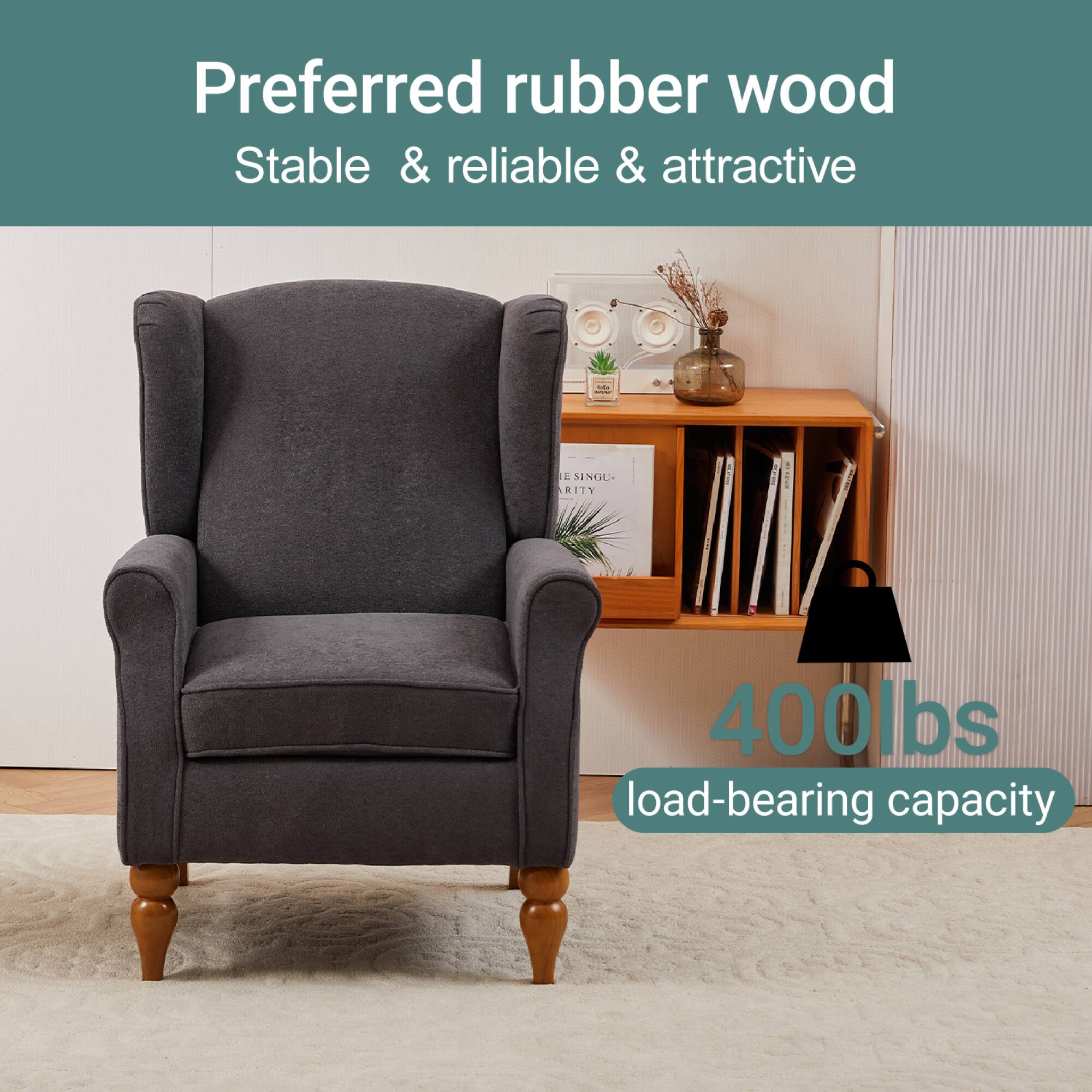 Preferred rubber wood  
Stable & reliable & attractive  

400lbs load-bearing capacity
