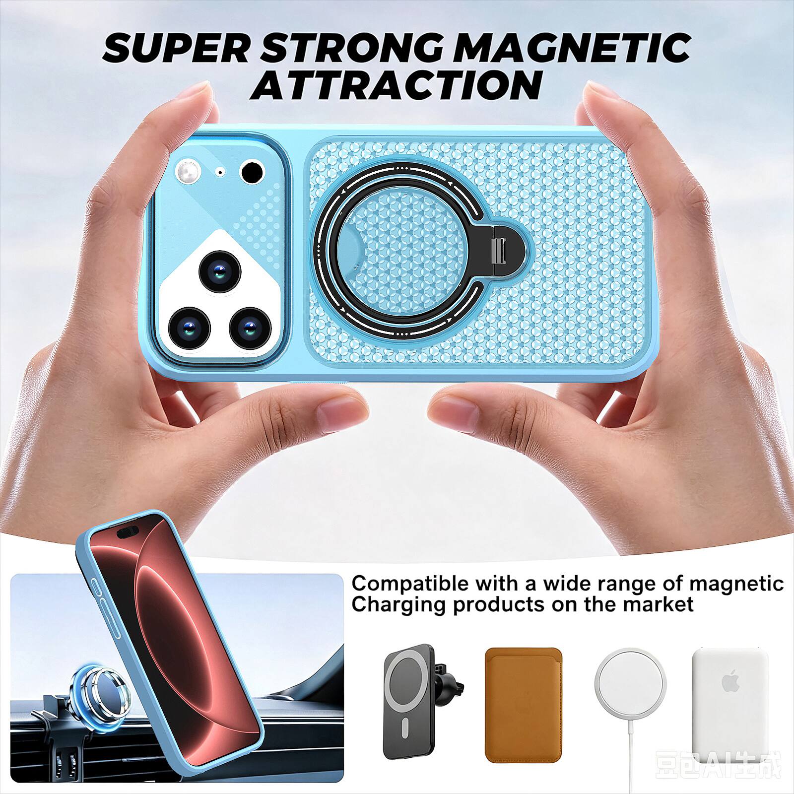 SUPER STRONG MAGNETIC ATTRACTION

Compatible with a wide range of magnetic Charging products on the market