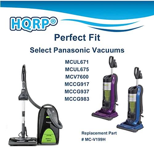 HQRP Perfect Fit Select Panasonic Vacuums MCUL671 MCUL675 MCV7600 MCCG917 MCCG937 MCCG983 Replacement Part # MC-V199H
