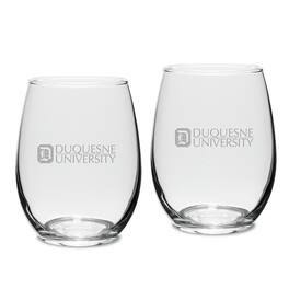 Jardine - Duquesne Dukes 15oz. 2-Piece Stemless Wine Glass Set - Multicolor