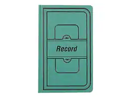 National Brand - Canvas Tuff Series Record Book, 7.63" x 12.13", 250 Sheets/Book - Green