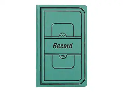 Front. National Brand - National Brand Canvas Tuff Series Record Book, 7.63" x 12.13", Green, 250 Sheets/Book - Green.