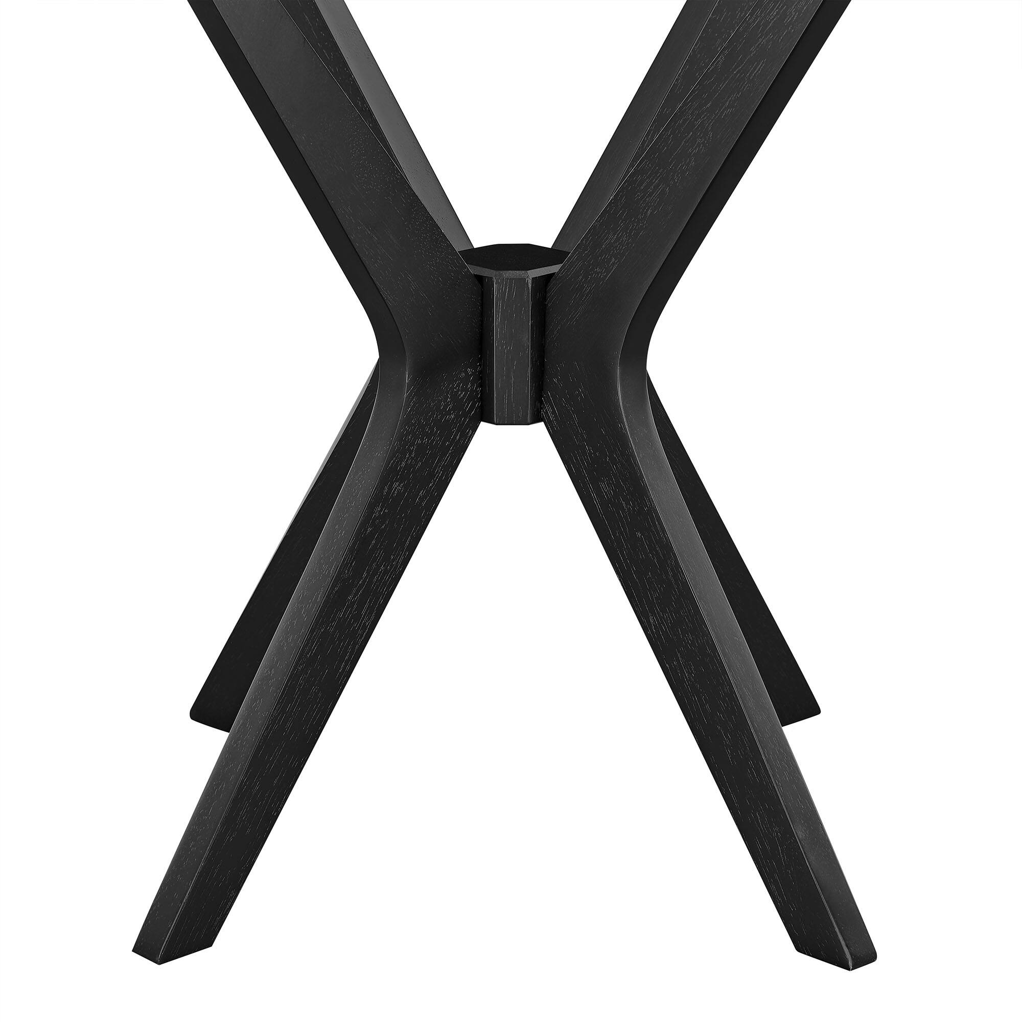 Alt View 4. Modway - Crossroads 24" Round Wood Side Table by Modway - Black.