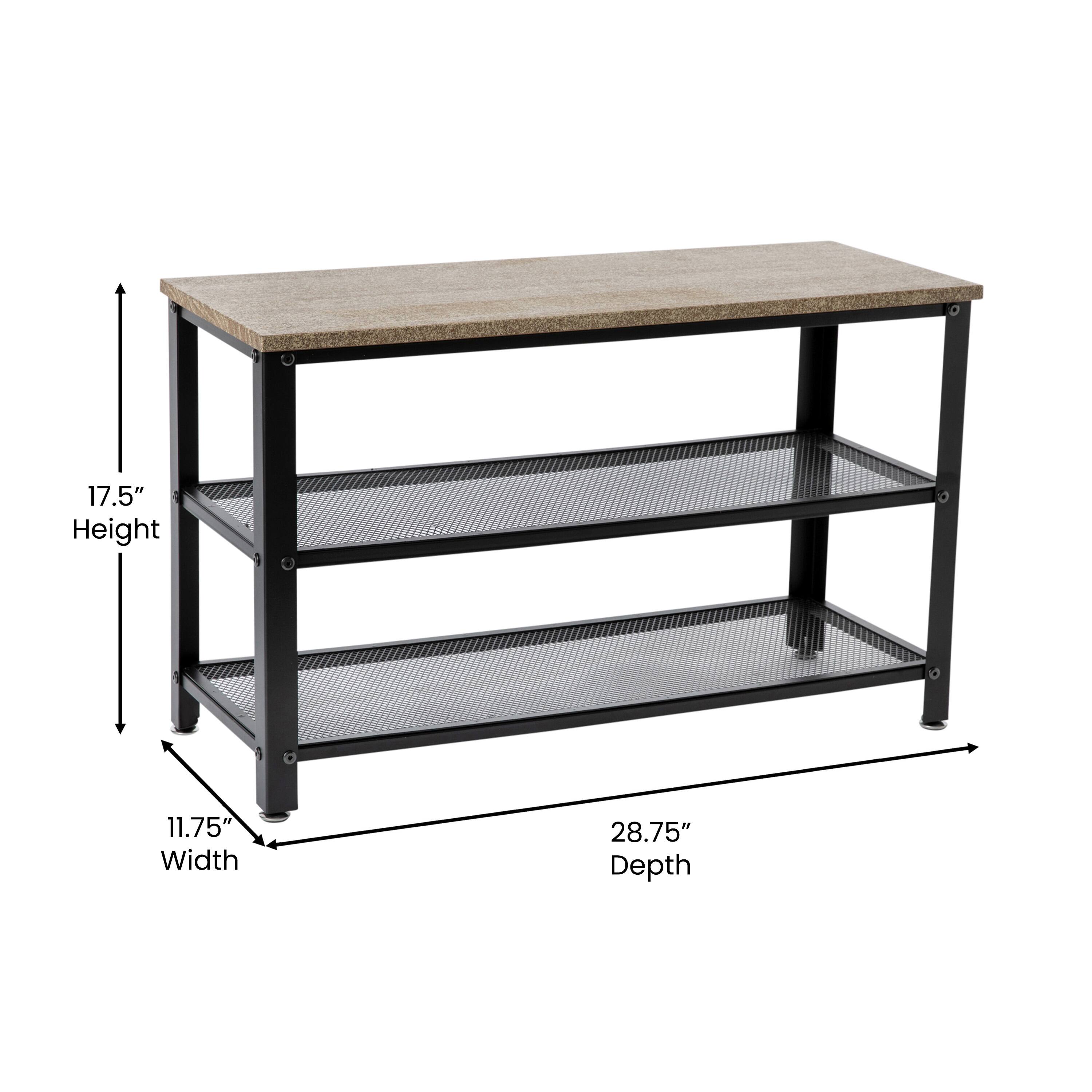 17.5" Height  
11.75" Width  
28.75" Depth