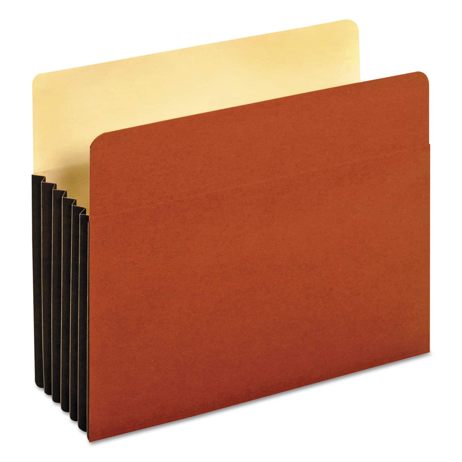 Tops Business Forms - File Pocket with Tyvek, 5.25" Expansion, Letter Size, Redrope, 10/Box