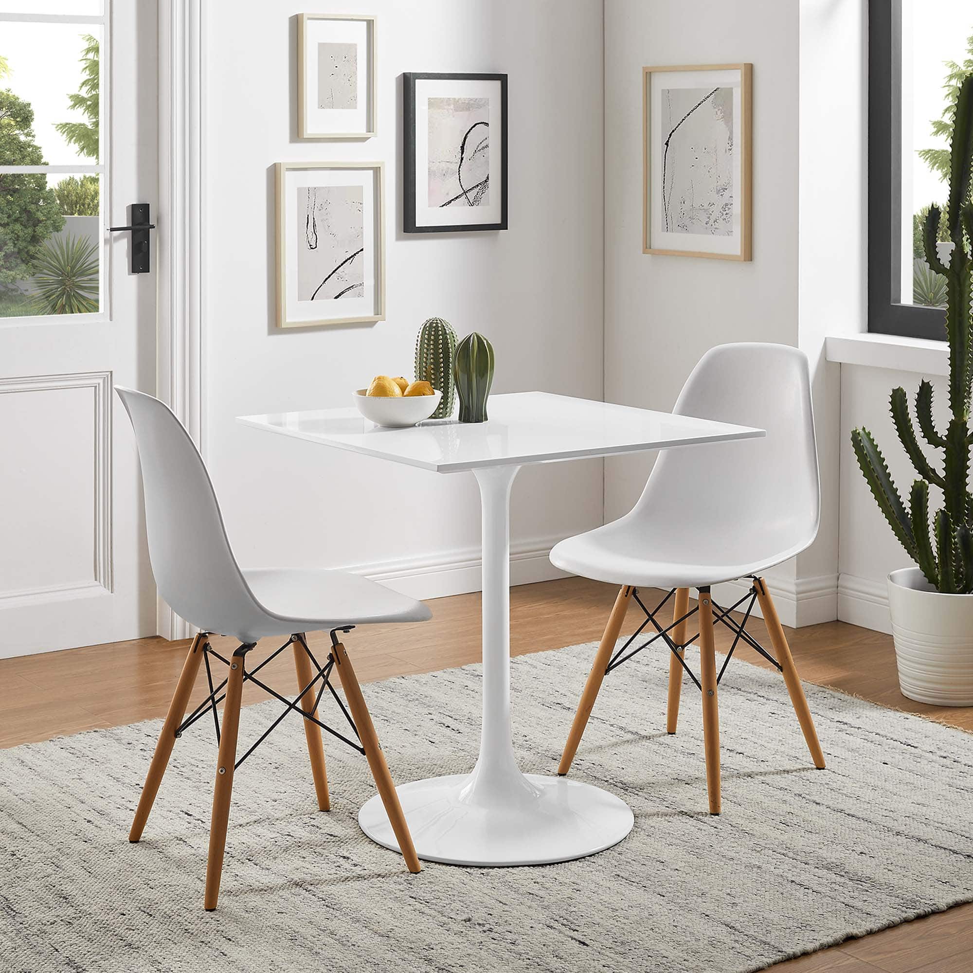 Modway - Lippa Square Wood Dining Table - White