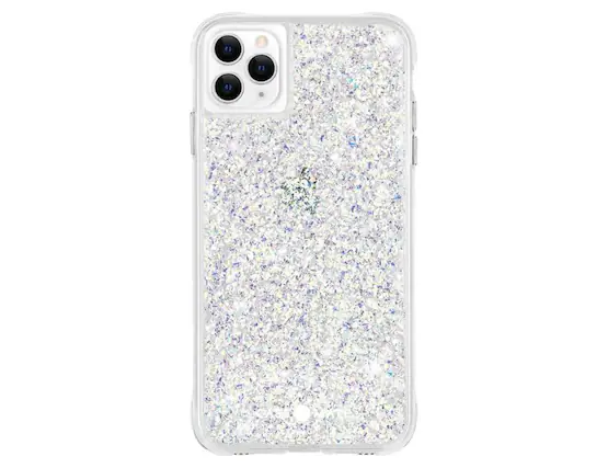 Front. Case-Mate - Case-Mate Case for Apple iPhone 11 Pro Stardust Twinkle Series Hybrid - Stardust.