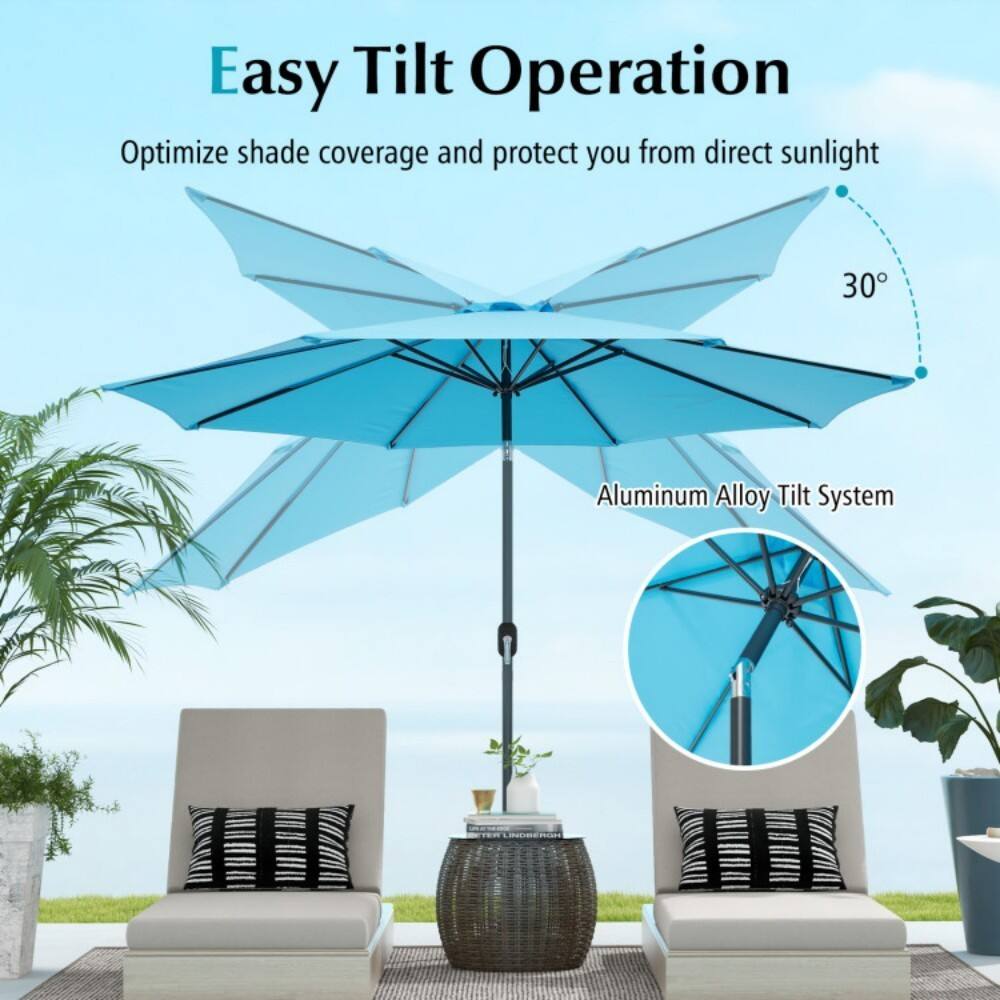 Easy Tilt Operation  
Optimize shade coverage and protect you from direct sunlight  
30° Aluminum Alloy Tilt System