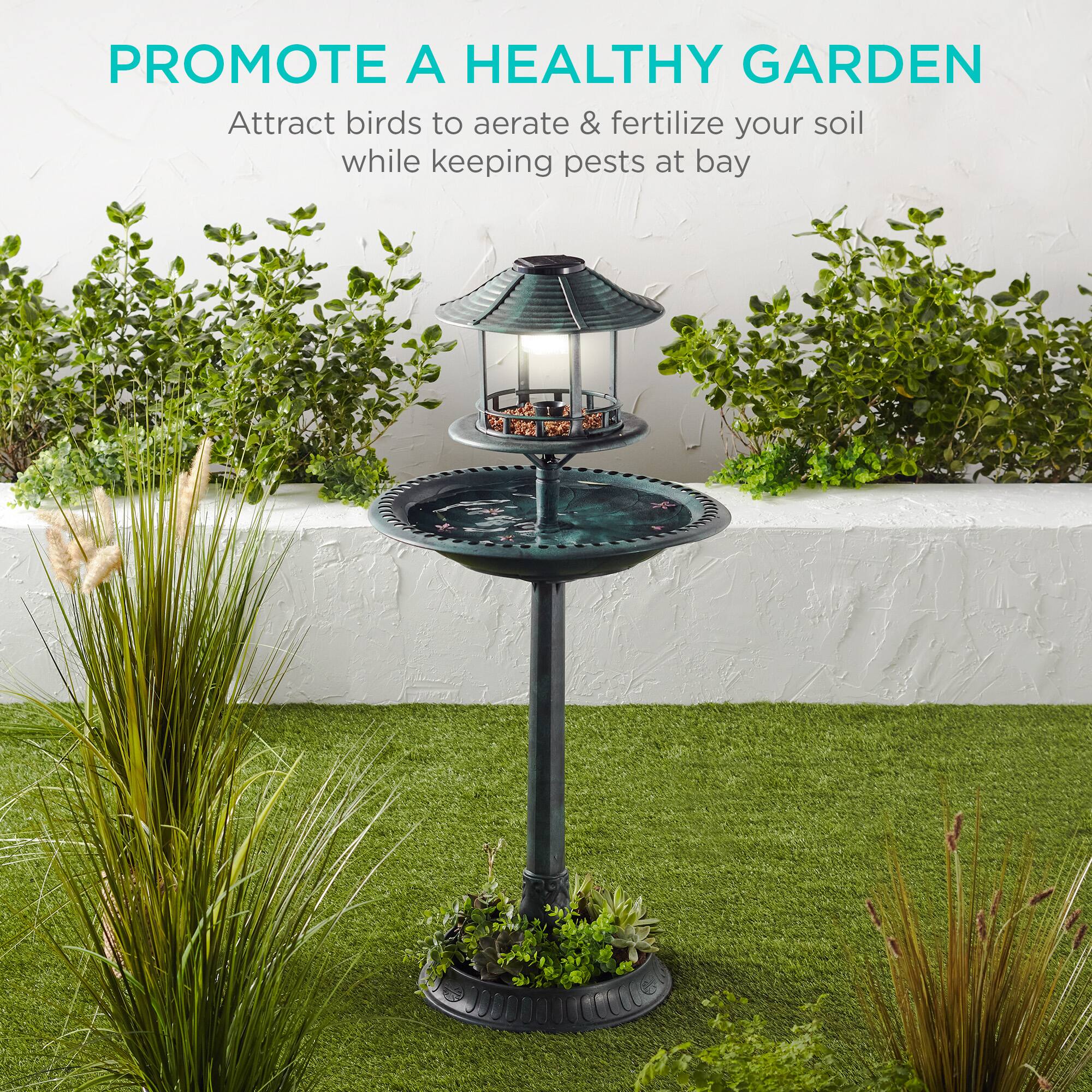 PROMOTE A HEALTHY GARDEN

Attract birds to aerate & fertilize your soil while keeping pests at bay