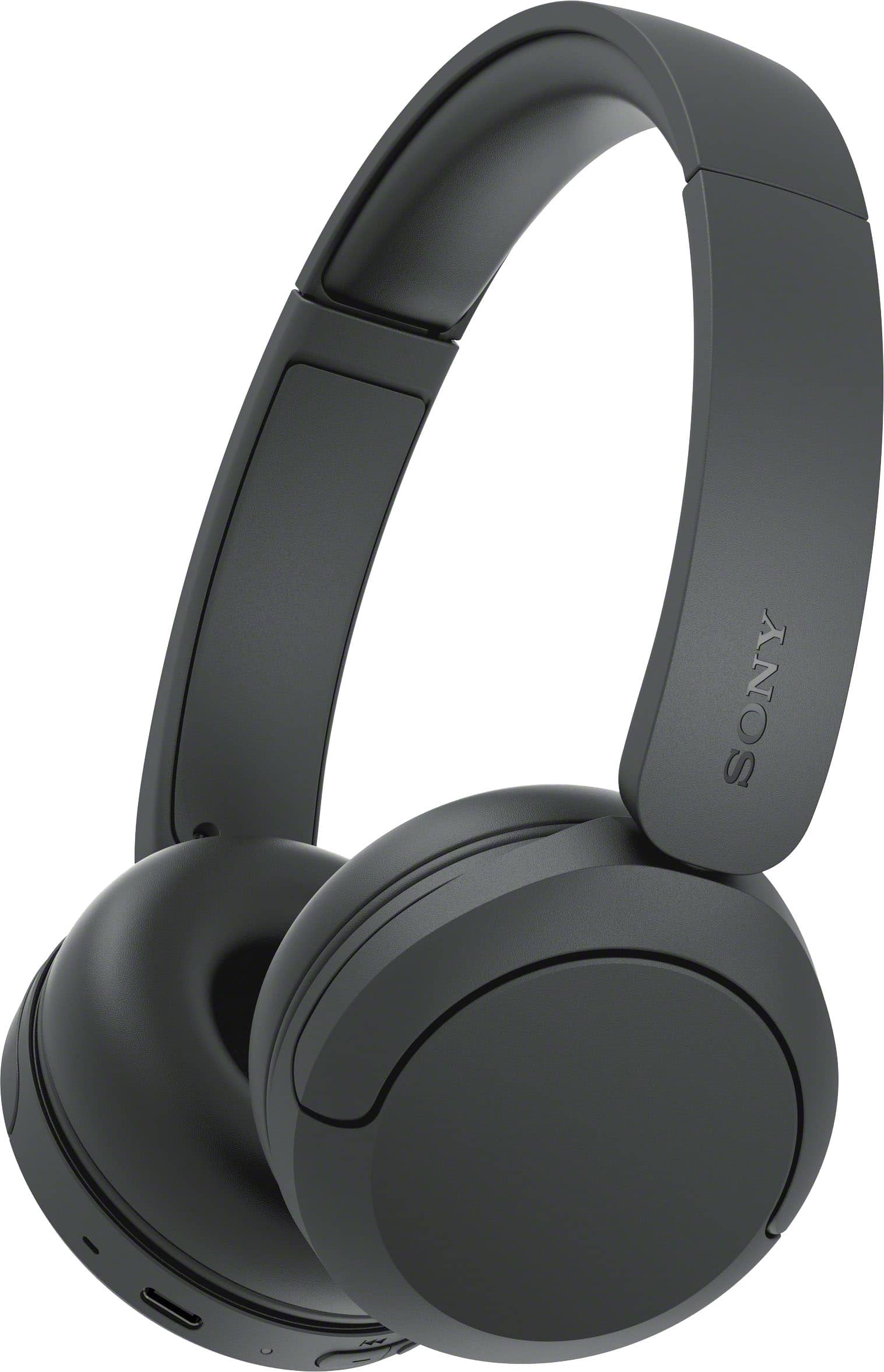 Front. Sony - WH-CH530 Wireless Headphone with Microphone - Black.