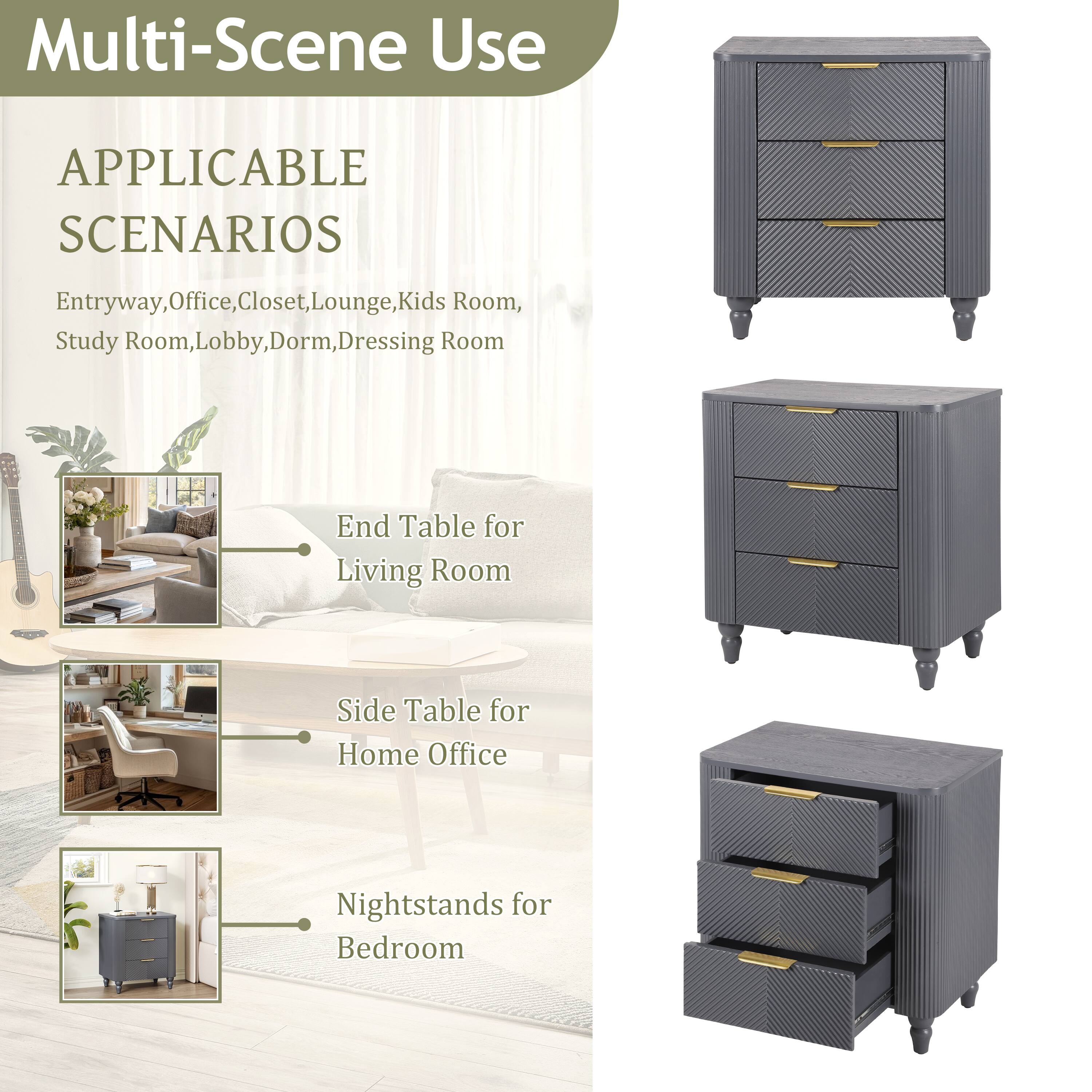 Multi-Scene Use

APPLICABLE SCENARIOS

Entryway, Office, Closet, Lounge, Kids Room, Study Room, Lobby, Dorm, Dressing Room

End Table for Living Room

Side Table for Home Office

Nightstands for Bedroom