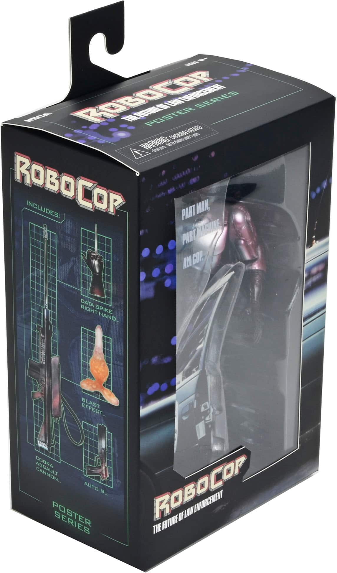 RoboCop: The Future of Law Enforcement Poster Series. Includes: Cop Part Man, Part Robot. All Cop Data Right Spike Hand Blast Effect.